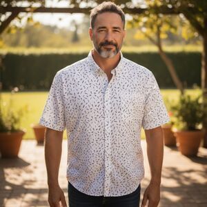 Victory Outfitters Fishing Lures Mens Short Sleeve Button Shirt XL